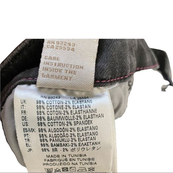 Diesel grupee super skinny black denim jeans size 26x32 nwt - Picture 7 of 10